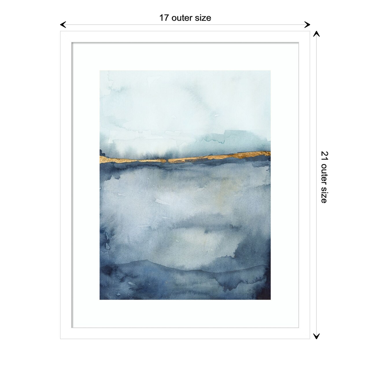 Coastal Horizon II by Victoria Borges Wood Framed Wall Art Print